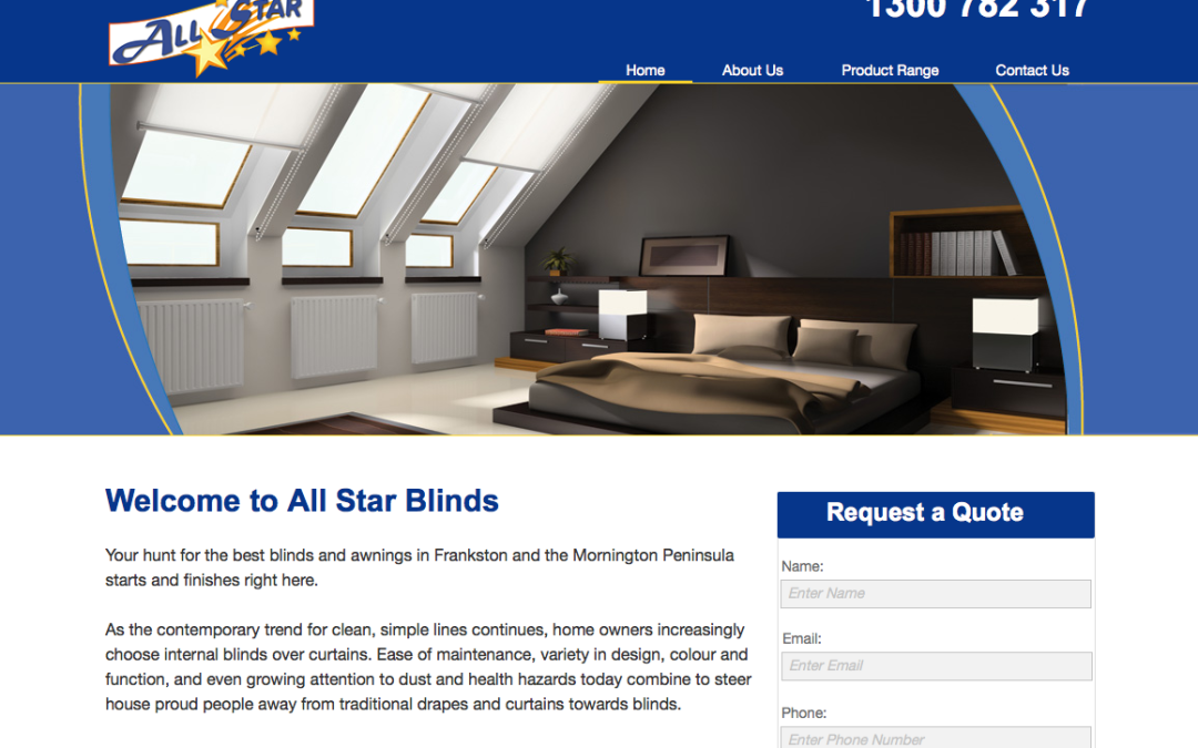 All Star Blinds – web content
